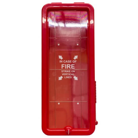 All Safe Global Red 5 lb Fire Extinguisher Cabinet - Front