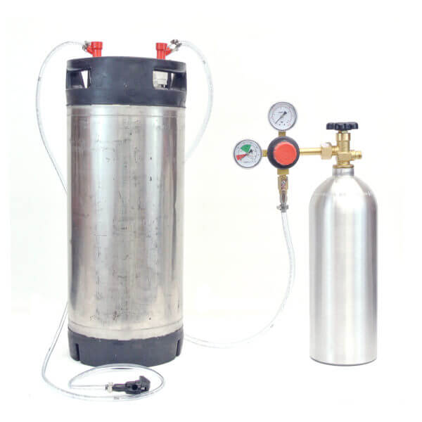 Reconditioned 5 Gallon Pin Lock Dual Handle Keg, 5 lb CO2 Cylinder Keg ...