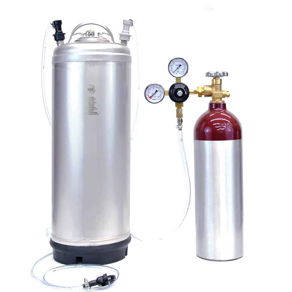 New 5 Gallon AMCYL Ball Lock Keg with Pressure Relief for Homebrew NSF  Approved