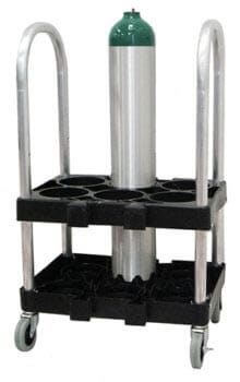 All Safe Global Rack and Roll medical cylinder cart