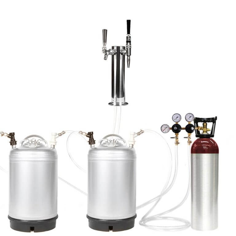 Cold Brew Coffee and Nitro Coffee Kit - Dual 3 Gallon Kegs - 60 cu ft ...